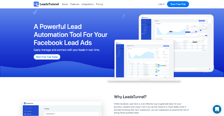 LeadsTunnel website